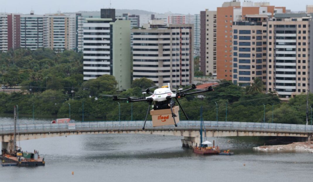 Drone iFood em Aracaju
