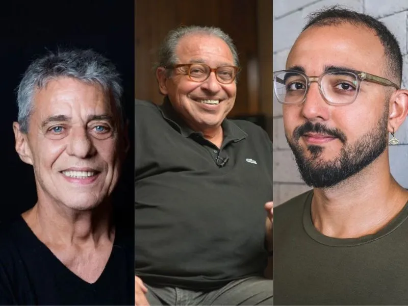 Chico Buerque, Ruy Cstro e Raphael Montes