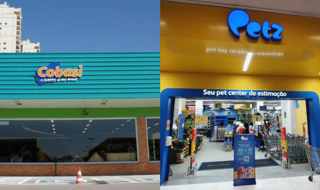 Composição lojas Petz e Cobasi