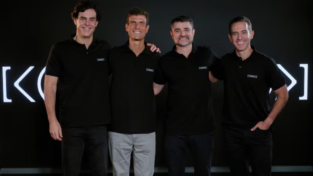 Os empresários Guilherme Benchimol, fundador da XP, André Street, cofundador da Stone, e David Vélez, fundador do Nubank