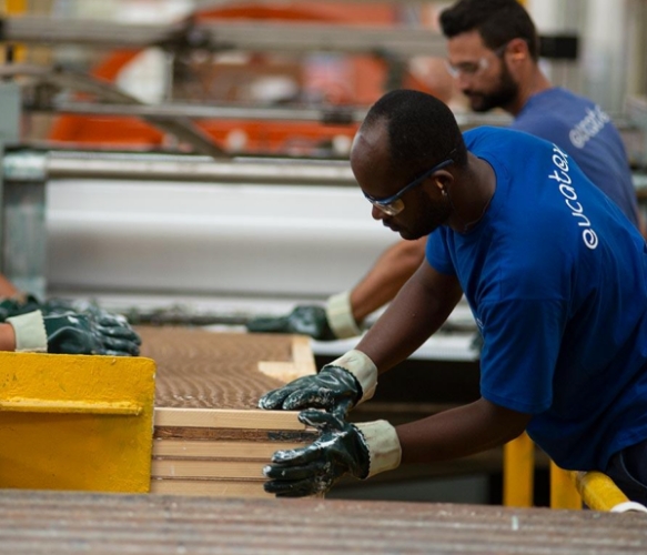 Linha de produção Eucatex