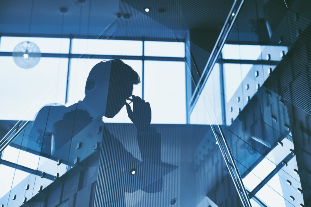 Composição de imagem com Homem de negócios
